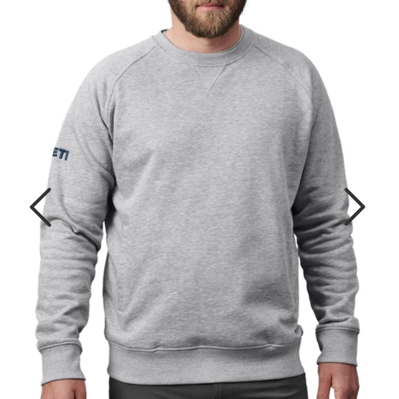 YETI Brushed Fleece Crew Neck Pullover Sweatshirt - Picture 2 of 10